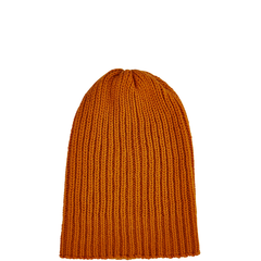 PETIT CALIN HAMBURG Rippenstrick, von Hand genähte Mütze, mit fast unsichtbaren Naht, Kaschmir, orange, fair, nachhaltig